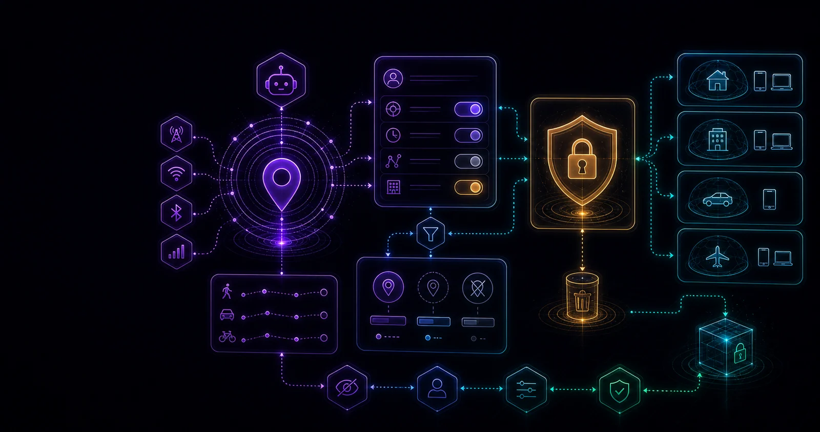ChatGPT 位置分享設定包含 precise location、approximate location 與 IP 推估位置