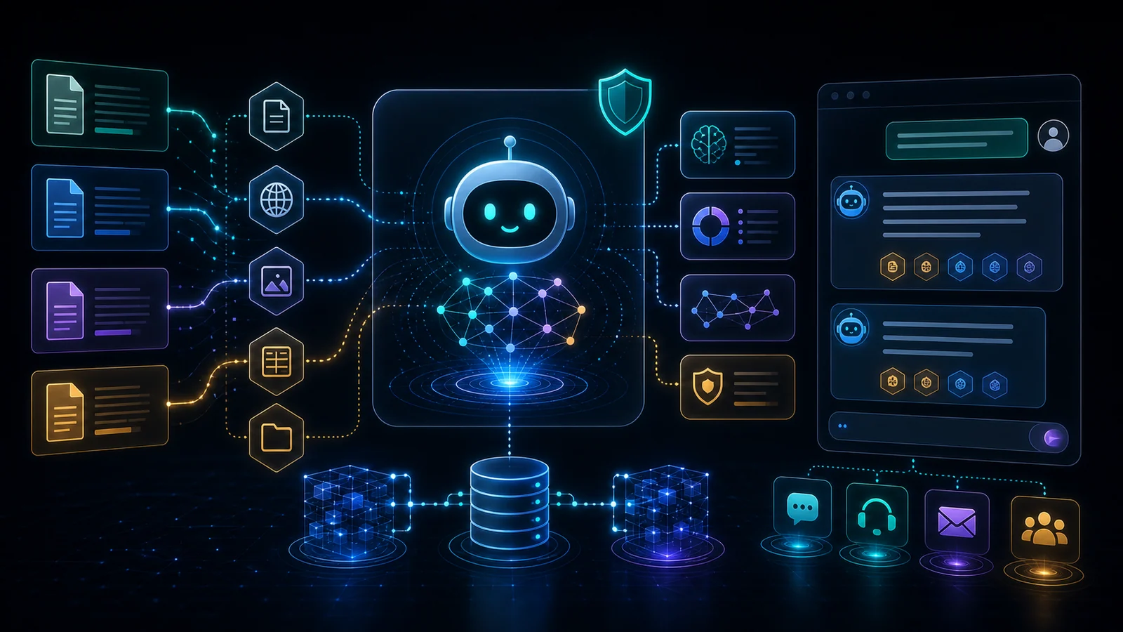 CustomGPT.ai 企業知識庫 AI chatbot 示意